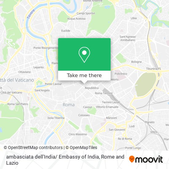 ambasciata dell'India/ Embassy of India map