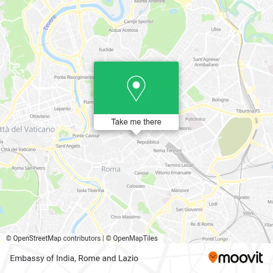 Embassy of India map