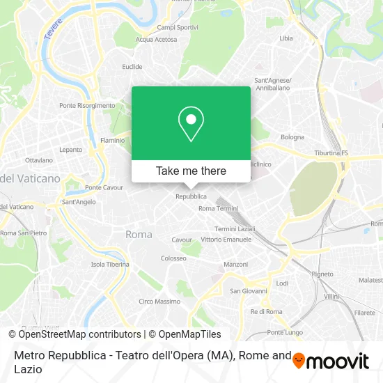 Repubblica Metro - Opera Theater (MA) map