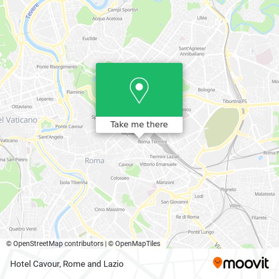 Hotel Cavour map