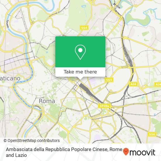 Ambasciata della Repubblica Popolare Cinese map