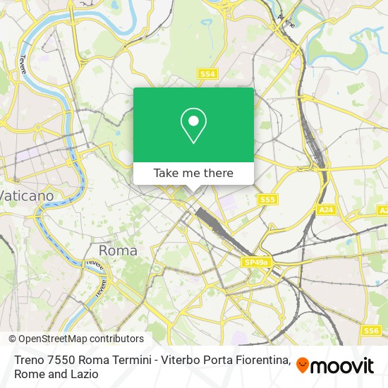 Treno 7550 Roma Termini - Viterbo Porta Fiorentina map