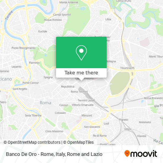 Banco De Oro - Rome, Italy map