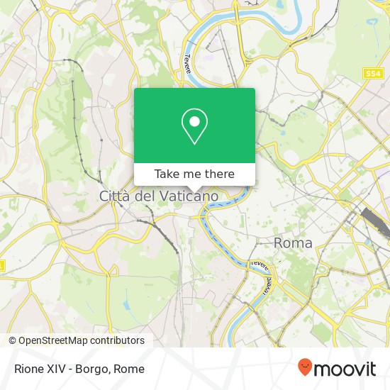 Rione XIV - Borgo map