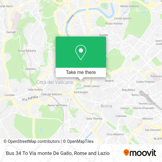 Bus 34 To Via monte De Gallo map