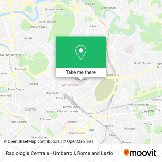 Central Radiology - Umberto I map