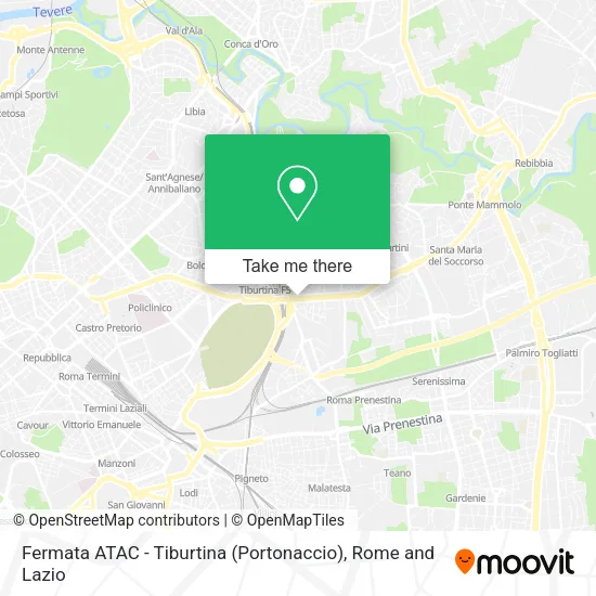 Fermata ATAC - Tiburtina (Portonaccio) map