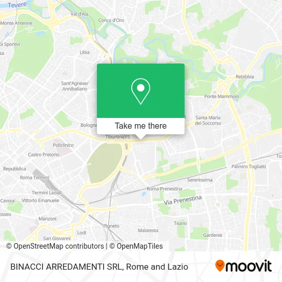 Binacci Furnishings SRL map