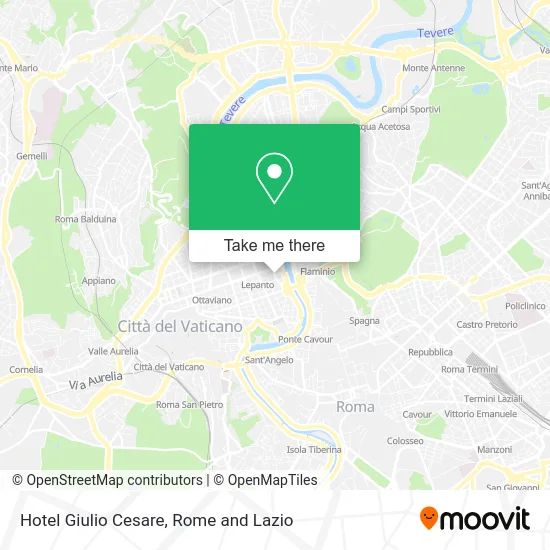 Hotel Giulio Cesare map