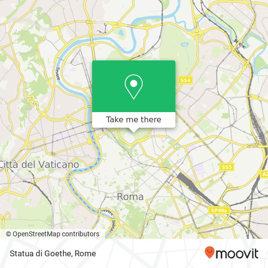 Statua di Goethe map