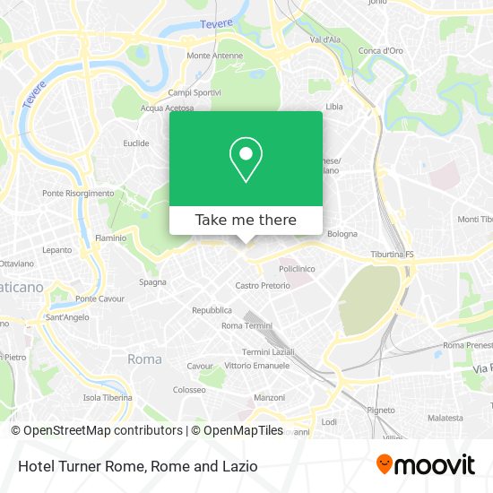 Hotel Turner Rome map