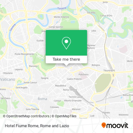 Hotel Fiume Rome map