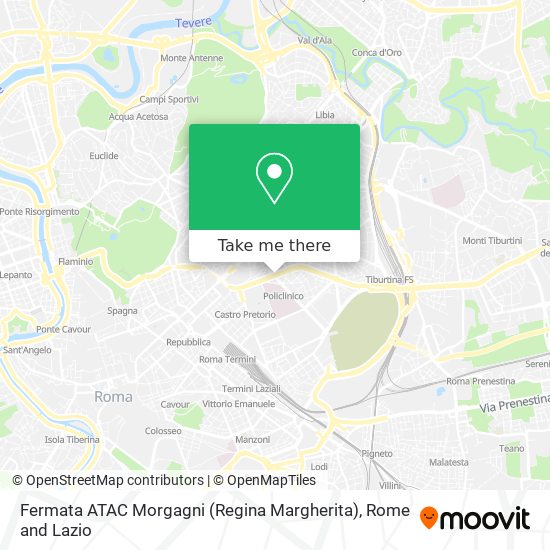 Fermata ATAC Morgagni (Regina Margherita) map