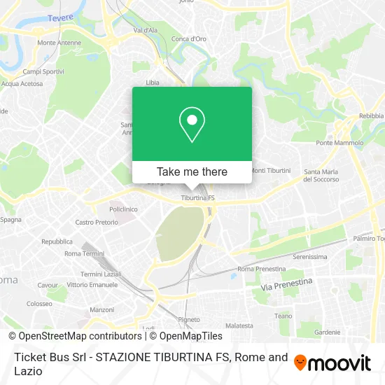 Ticket Bus Srl - STAZIONE TIBURTINA FS map