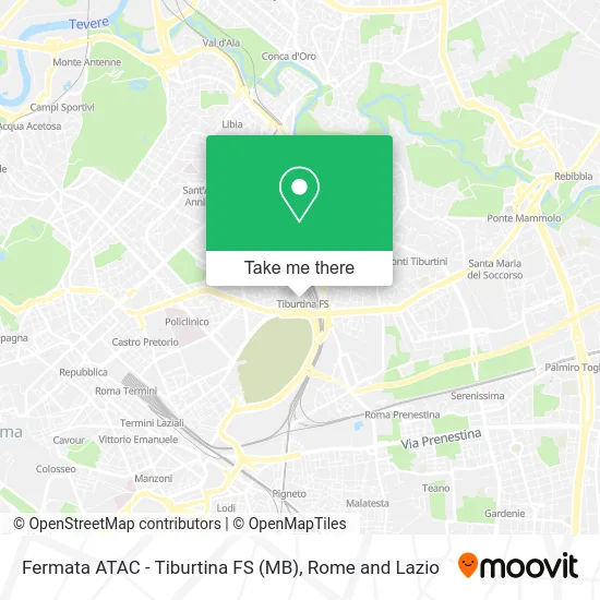 Fermata ATAC - Tiburtina FS (MB) map