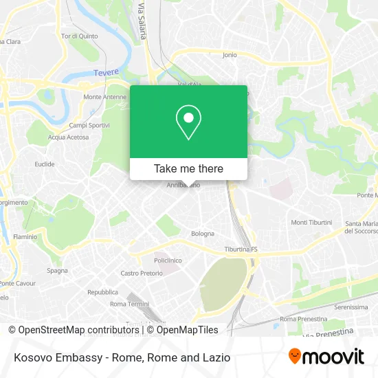 Kosovo Embassy - Rome map