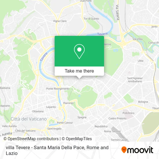 Tevere Villa - Santa Maria Della Pace map