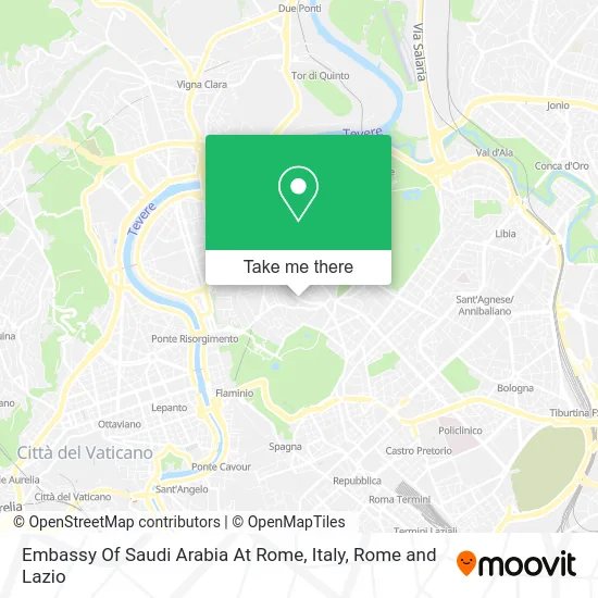 Embassy of Saudi Arabia in Rome, Italy map