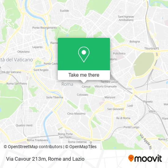 Cavour Street 213m map