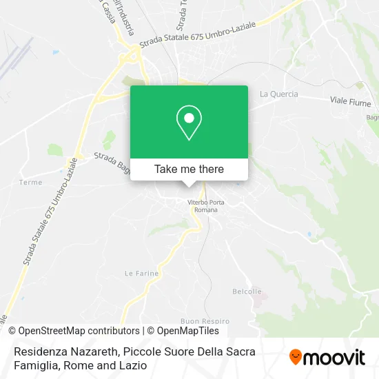 Residenza Nazareth, Piccole Suore Della Sacra Famiglia map