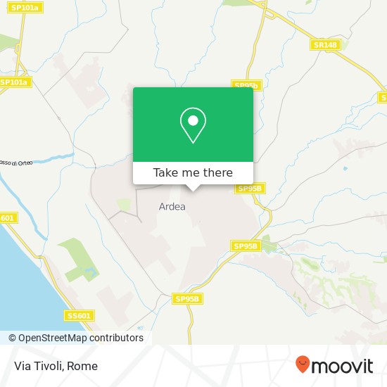 Via Tivoli map