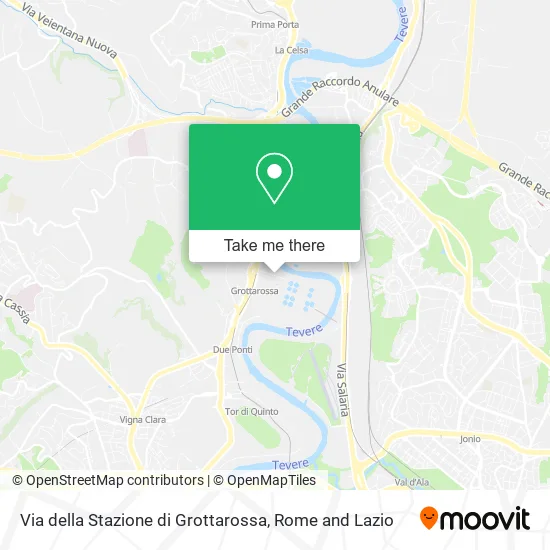 Grottarossa Station Street map
