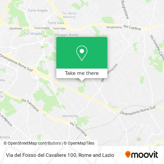 Via del Fosso del Cavaliere 100 map