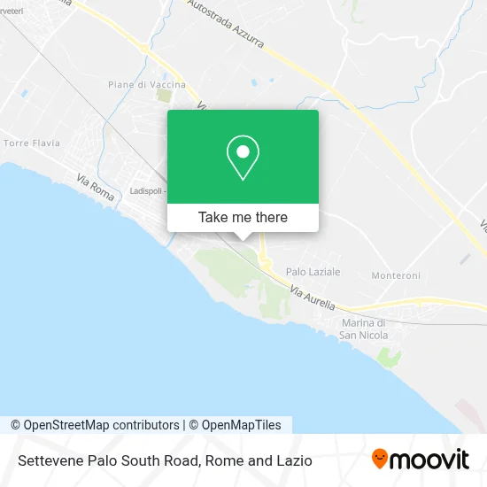 Settevene Palo South Road map