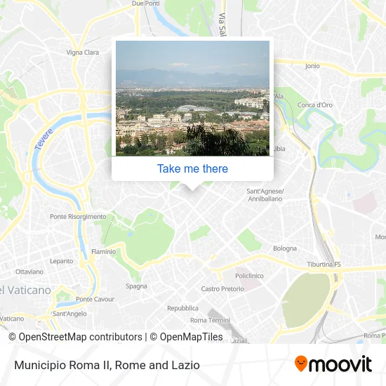 Rome Municipality II map