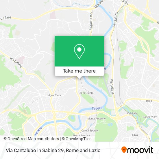 Via Cantalupo in Sabina 29 map