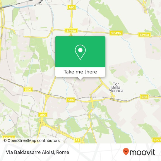 Via Baldassarre Aloisi map