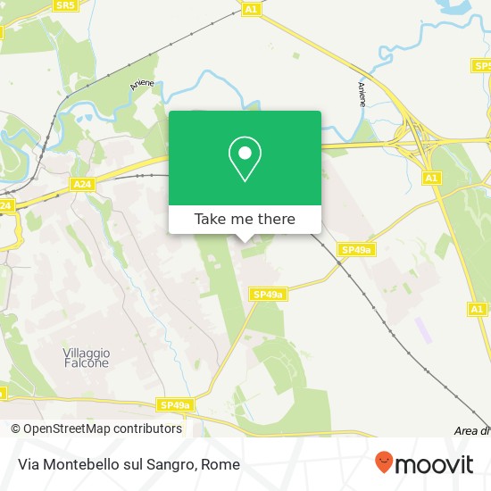 Via Montebello sul Sangro map