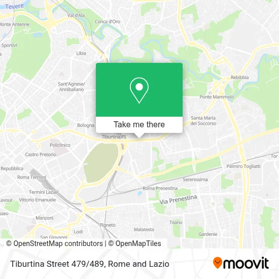 Tiburtina Street 479/489 map