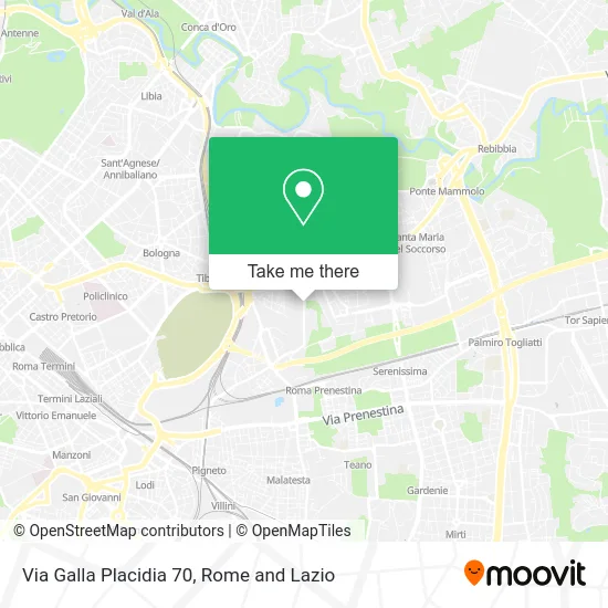 Galla Placidia Street 70 map