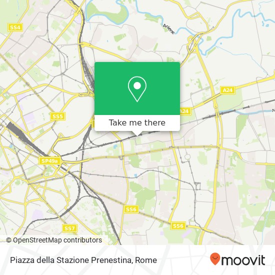 Piazza della Stazione Prenestina map