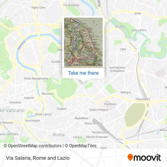 Via Salaria map
