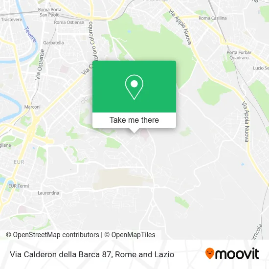 Calderon della Barca Street 87 map