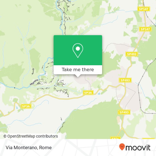 Via Monterano map