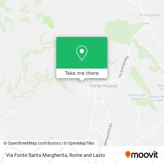 Via Fonte Santa Margherita map
