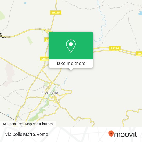 Via Colle Marte map