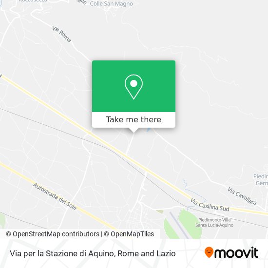 Via per la Stazione di Aquino map