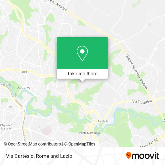 Via Cartesio map