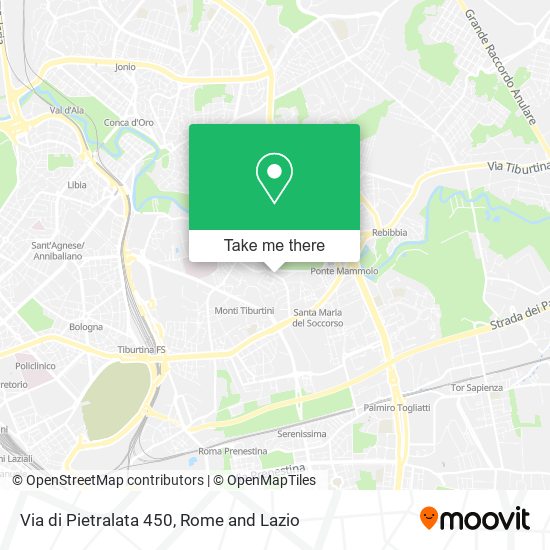 Via di Pietralata 450 map