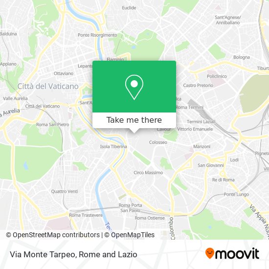 Via Monte Tarpeo map