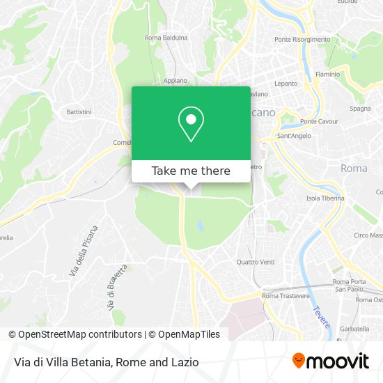 Via di Villa Betania map