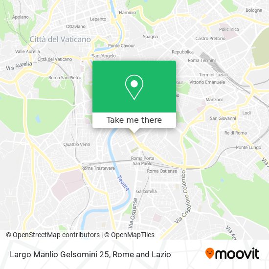 Largo Manlio Gelsomini 25 map