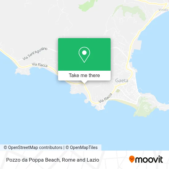Pozzo da Poppa Beach map