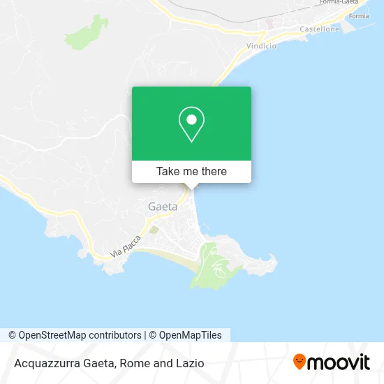 Acquazzurra Gaeta map
