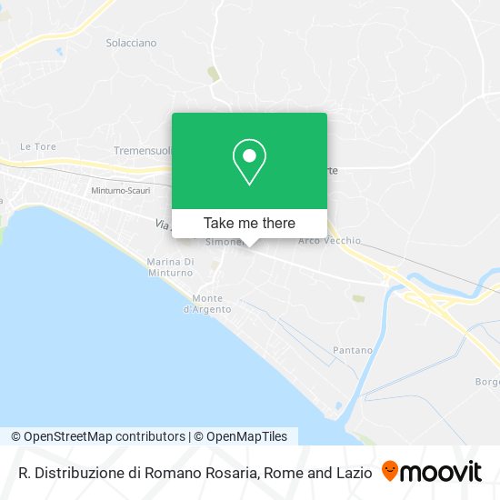 R. Distribuzione di Romano Rosaria map