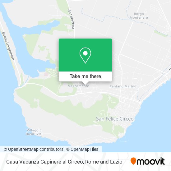 Casa Vacanza Capinere al Circeo map